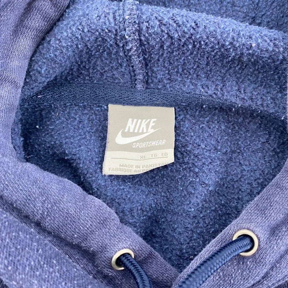 Nike Mens Navy Blue Football Graphic Hoodie Sweatshirt‎ XL VTG